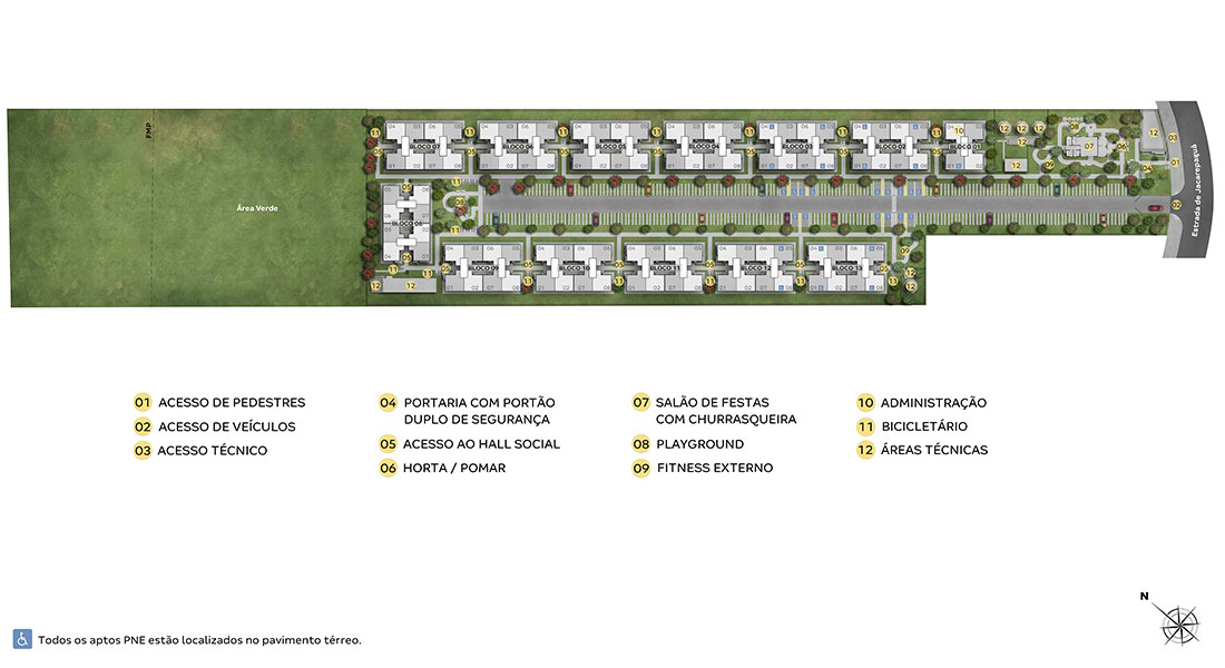 1 quarto - planta meio do COSTA VERDE - F1