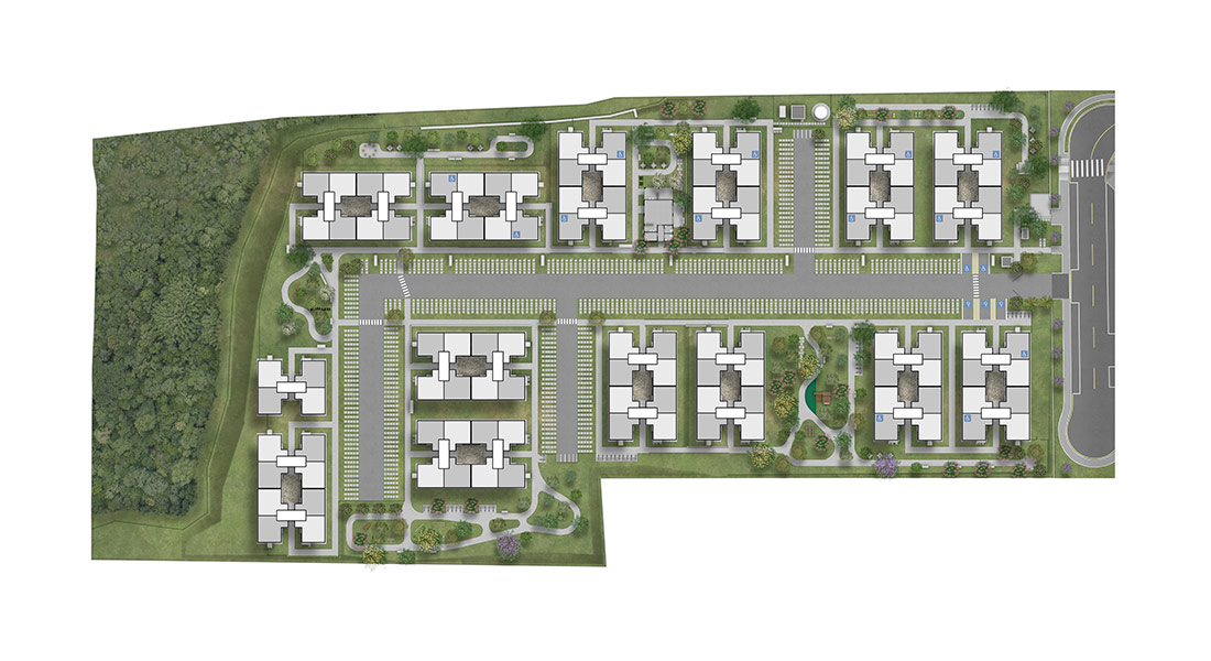 1 quarto - planta meio do CHÁCARA DAS PARREIRAS F1