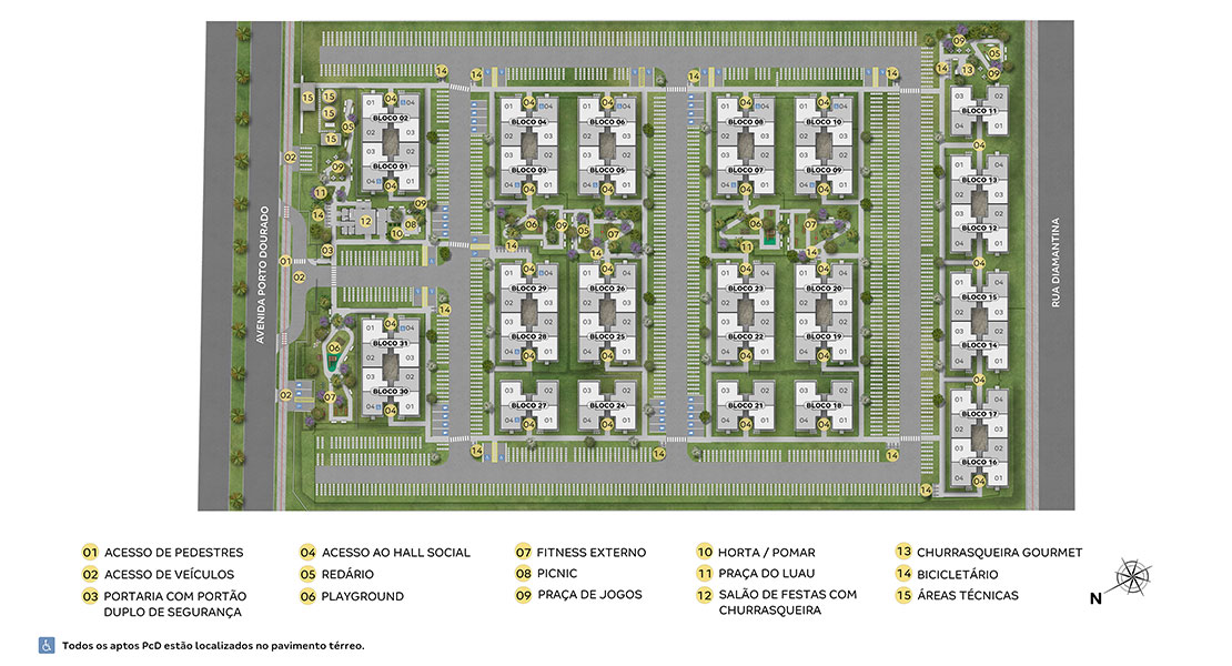 1 quarto - planta meio do SONHO DOURADO II - F1