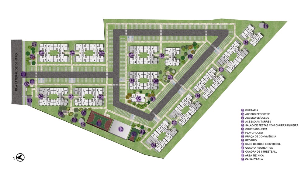 1 quarto - planta meio do Residencial Vila Cantuária