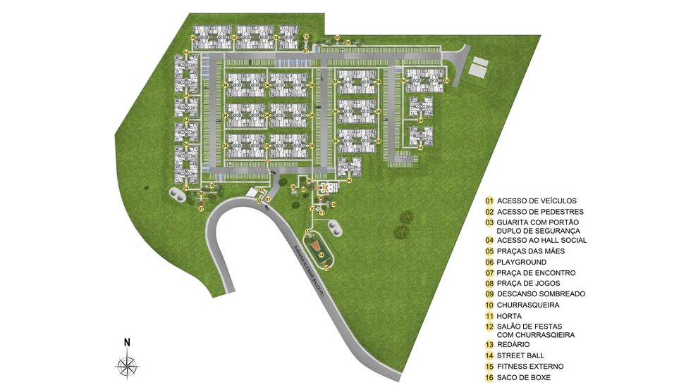 1 quarto - planta meio do Residencial Verde Vida