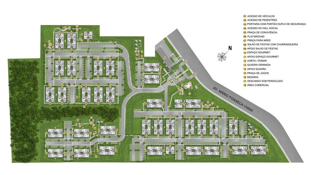 1 quarto - planta meio do CONDOMINIO VILA FLORIDA F1