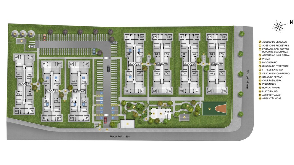 1 quarto - planta ponta do Residencial Recanto do Sol