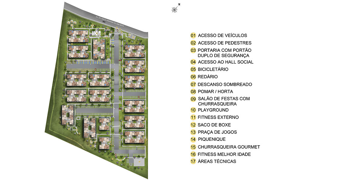 1 quarto - planta meio do RES ENGENHO CAMARAS F1
