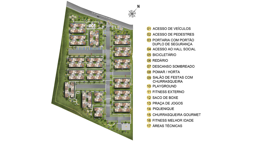 1 quarto - planta meio do RES ENGENHO CAMARAS F2