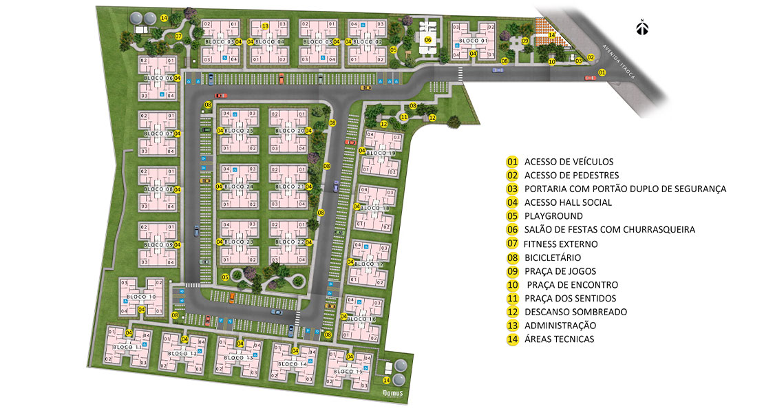 1 quarto - planta meio do AVENIDA - F1